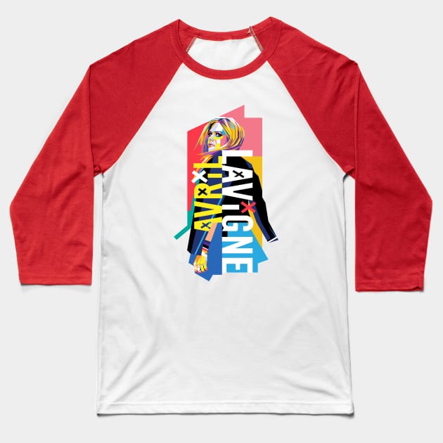 Avril Pop Art Lavigne Baseball T-Shirt by Laksana Ardie Store